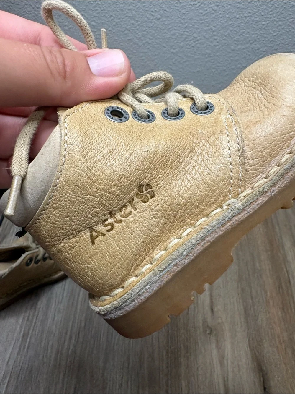 Aster Toddler Leather Ankle Boots Size 21 Tan Supportive First Walker Shoes